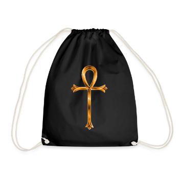 Golden Ankh - Turnbeutel - Schwarz - Vorne
