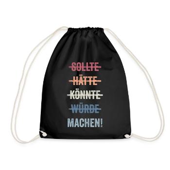Sonniger Tag am Strand - Turnbeutel - Schwarz - Vorne
