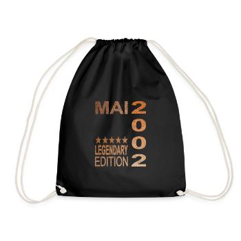 Legendary 2002 May Edition - Drawstring Bag - black - Front