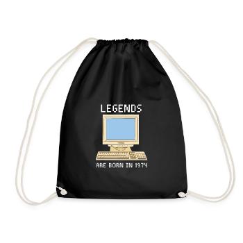 Les légendes naissent en 1974 Funny Birthday. - Sac de sport léger - noir - Devant