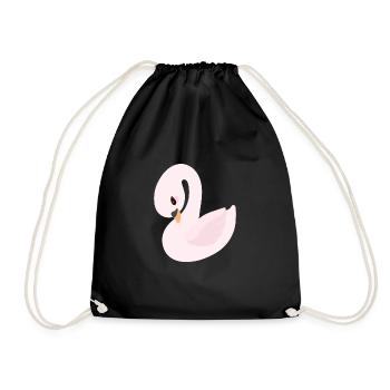 cygne - Sac de sport léger - noir - Devant