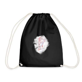 Nefertiti - Drawstring Bag - black - Front