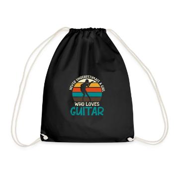 Guitare Musique Acoustique Guitare Guitariste Basse Li - Sac de sport léger - noir - Devant