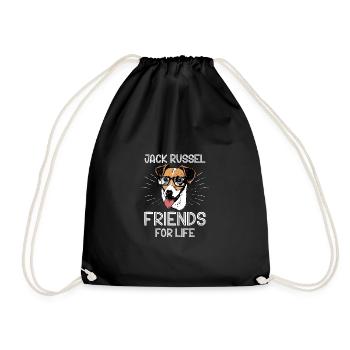 Jack Russell Friends For Life Hundeliebhaber Hunde - Turnbeutel - Schwarz - Vorne