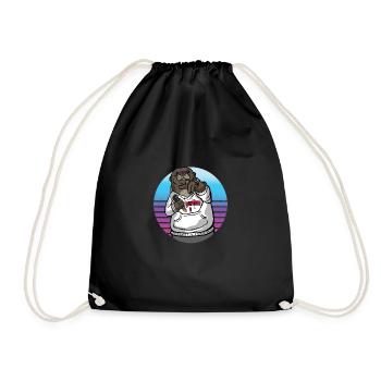 Drôle de loutre mignon animal loutre de mer amusant Liebh - Sac de sport léger - noir - Devant
