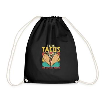 Funny Taco Cinco De Mayo Tacos Fun Lovers - Drawstring Bag - black - Front