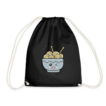 Ramen Nudeln Japan Küche - Turnbeutel - Schwarz - Vorne