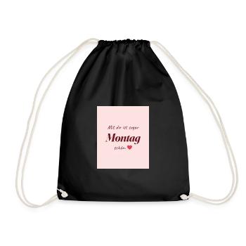 Montag Liebe - Turnbeutel - Schwarz - Vorne