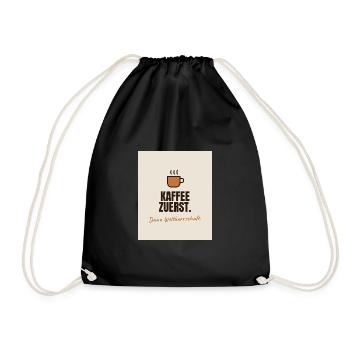 Kaffee - Turnbeutel - Schwarz - Vorne