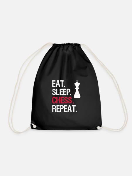 Eat Sleep Chess Repeat - König - Turnbeutel - Schwarz