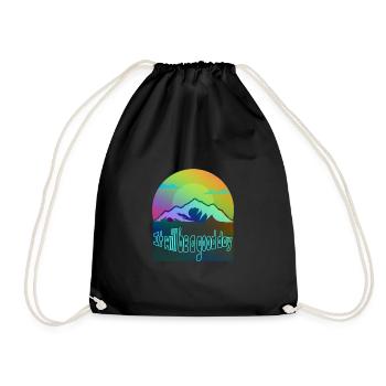 bonne journée, amour de la nature, joie de vivre - Sac de sport léger - noir - Devant