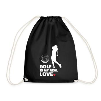 Ich Liebe Golf - Turnbeutel - Schwarz - Vorne