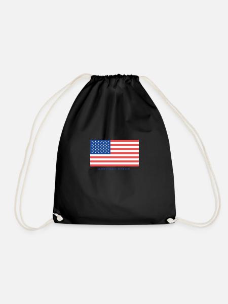 American dream - Drawstring Bag - black