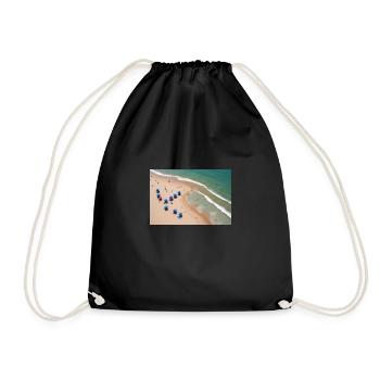 Plage abstraite - Sac de sport léger - noir - Devant