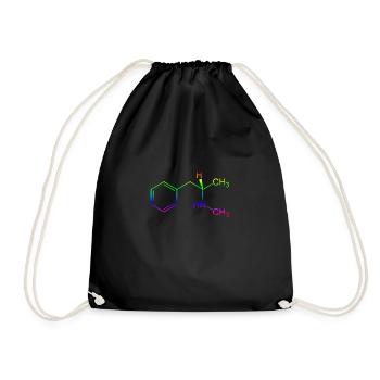 Methamphetamine Crystal Meth structural formula - Drawstring Bag - black - Front