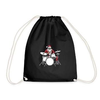 Vintage Santa - Humor Drum Set - Drawstring Bag - black - Front