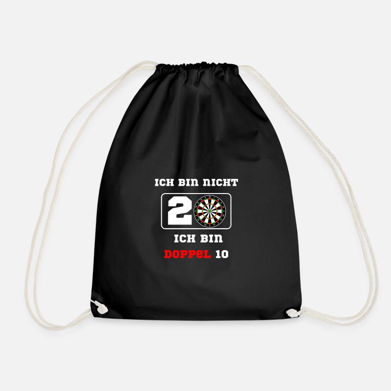 Geburtstags-Shirt: Ich bin nicht 20 - Turnbeutel - Schwarz