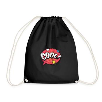 COOL BUBBLE COMIC COMICSTYLE CARTOON MOTIF GIFT - Drawstring Bag - black - Front