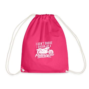 NE PAS RONFLER RÊVES DE MOTO DICTONS MOTIFS - Sac de sport léger - fuchsia - Devant