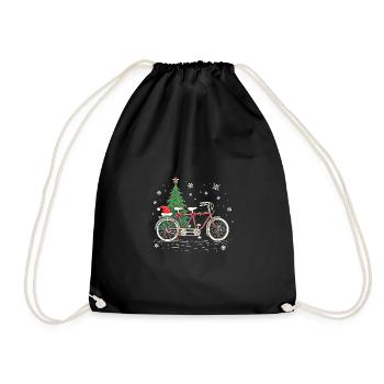 Vélo Noël Lumières Cyclisme sur route - Sac de sport léger - noir - Devant
