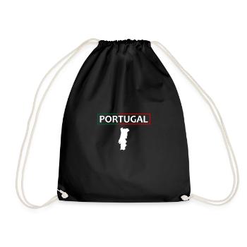 Portugal flag Country outline - Drawstring Bag - black - Front