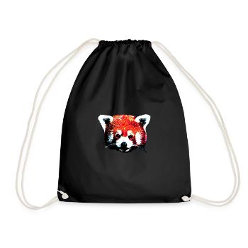 Petit panda - Sac de sport léger - noir - Devant
