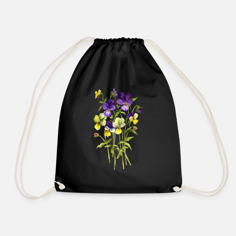 Bouquet de pensées - Sac de sport léger - noir