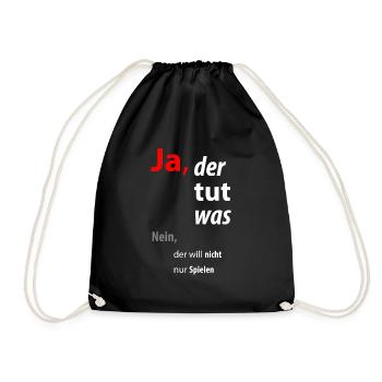 The dog is doing something - Drawstring Bag - black - Front