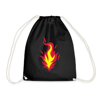Feuer, Flamme, Feuer 9102 - Turnbeutel - Schwarz - Vorne