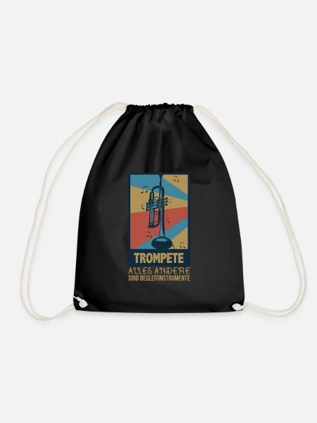 Trompeter Geschenkidee Blasmusiker Trompete - Turnbeutel - Schwarz