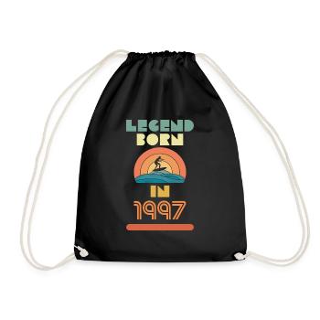 legend born in 1997 - Drawstring Bag - black - Front