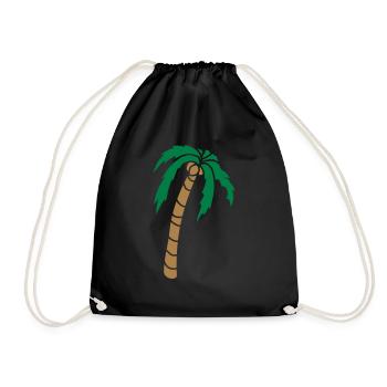 Clipart Palme Design - Drawstring Bag - black - Front