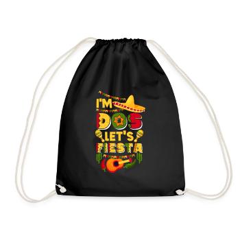 Ich bin Dos Lets Fiesta Cinco de Mayo 2. - Turnbeutel - Schwarz - Vorne