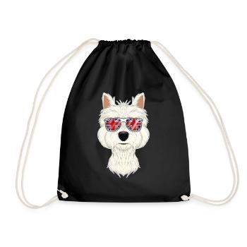 West Highland Terrier UK Lunettes de soleil Deutsch Flag - Sac de sport léger - noir - Devant