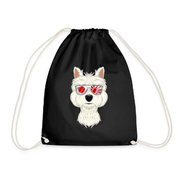 West Highland Terrier Japan Sunglasses I Japanese - Turnbeutel - Schwarz - Vorne