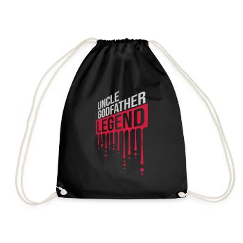Uncle Godfather Legend Quote - Drawstring Bag - black - Front
