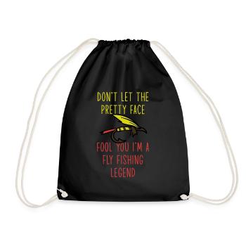 Pêcheur drôle de dicton nature pêche à la mouche - Sac de sport léger - noir - Devant