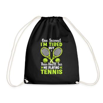 Vous me verrez jouer au tennis des sports amusants - Sac de sport léger - noir - Devant