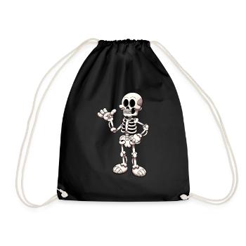 Squelette - Sac de sport léger - noir - Devant