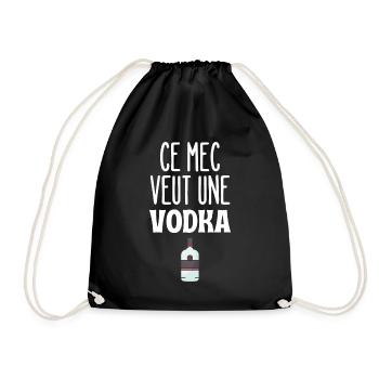 Ce mec veut une vodka - Sac de sport léger - noir - Devant