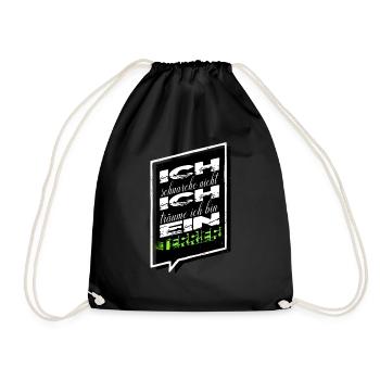 humor statement geek geschenk lieblingshund - Turnbeutel - Schwarz - Vorne