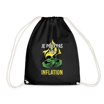 Je Peux Pas J'ai Inflation - Humour Tendance - Sac de sport léger - noir - Devant