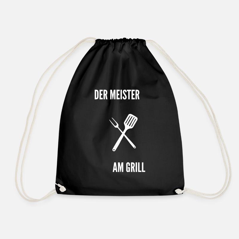 Meister am Grill Grillabend - Turnbeutel - Schwarz
