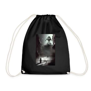 Vaisseau spatial robot Comic effrayant Alien sur un étrange - Sac de sport léger - noir - Devant