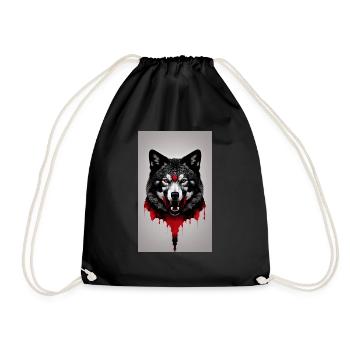 Gefährlicher Wolf - Turnbeutel - Schwarz - Vorne