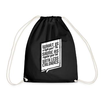 joke night sky astronomy lovers sayings funny - Drawstring Bag - black - Front