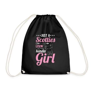 Scottish Terrier Scottie Hund - Turnbeutel - Schwarz - Vorne