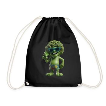 230505 Markus shirts Broccoli V2 1 - Drawstring Bag - black - Front