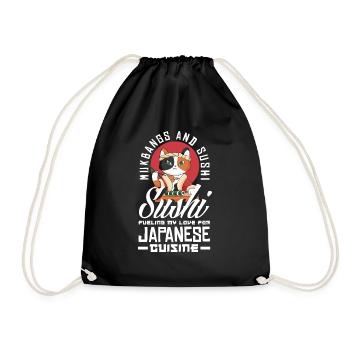 Mukbang et Sushi - Sac de sport léger - noir - Devant