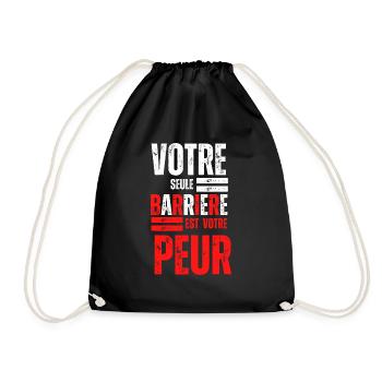 Votre Seule Barriere est votre peur - Sac de sport léger - noir - Devant